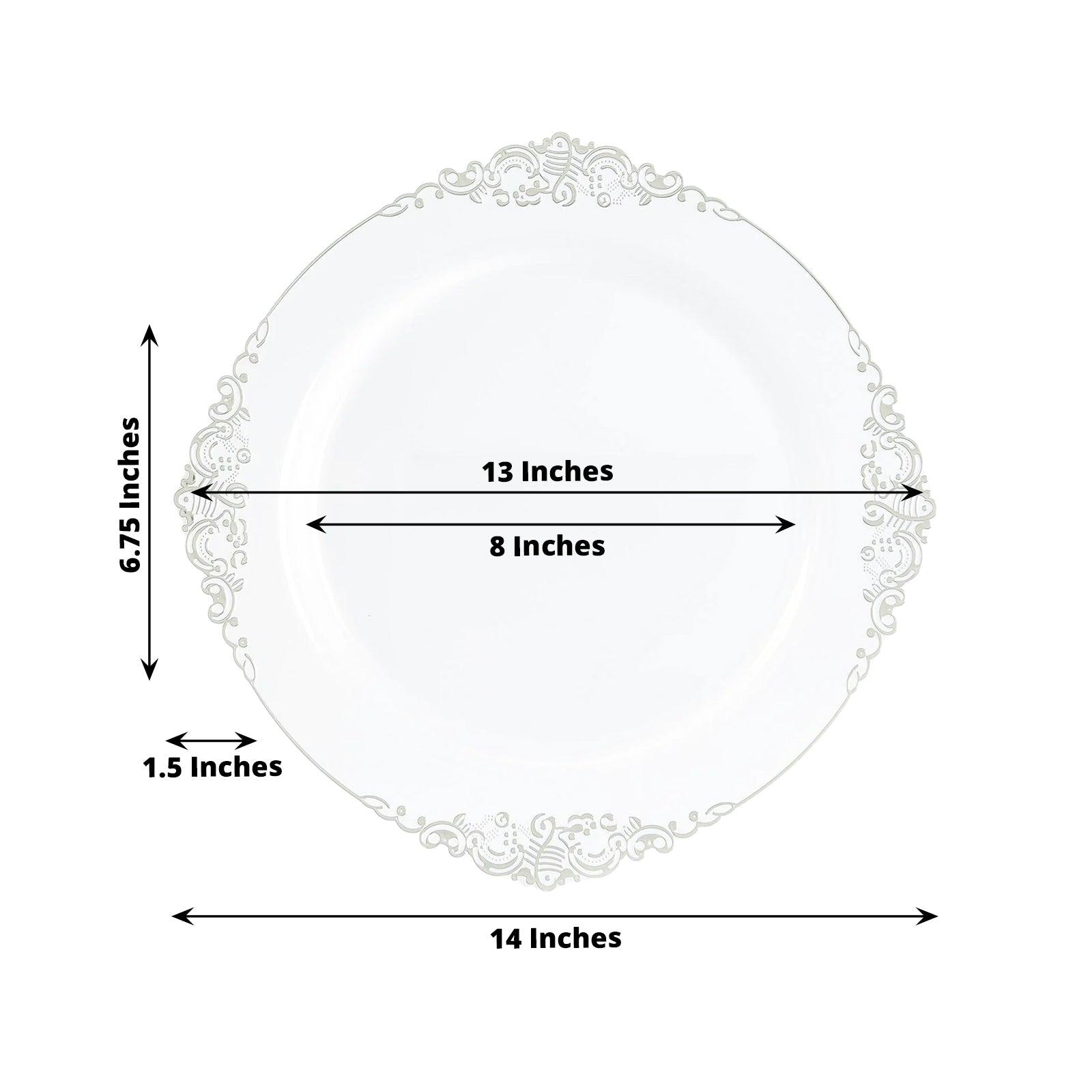 White Ornate Charger Plate - Image 2