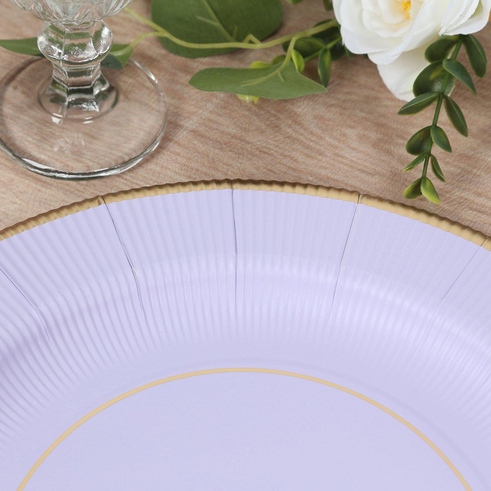Lavender Charger Plate with Gold Rim - Image 5