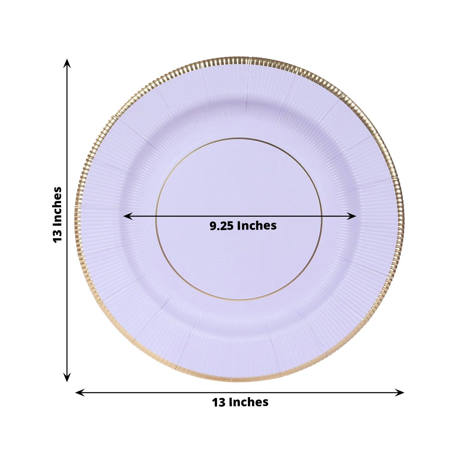 Lavender Charger Plate with Gold Rim - Image 2