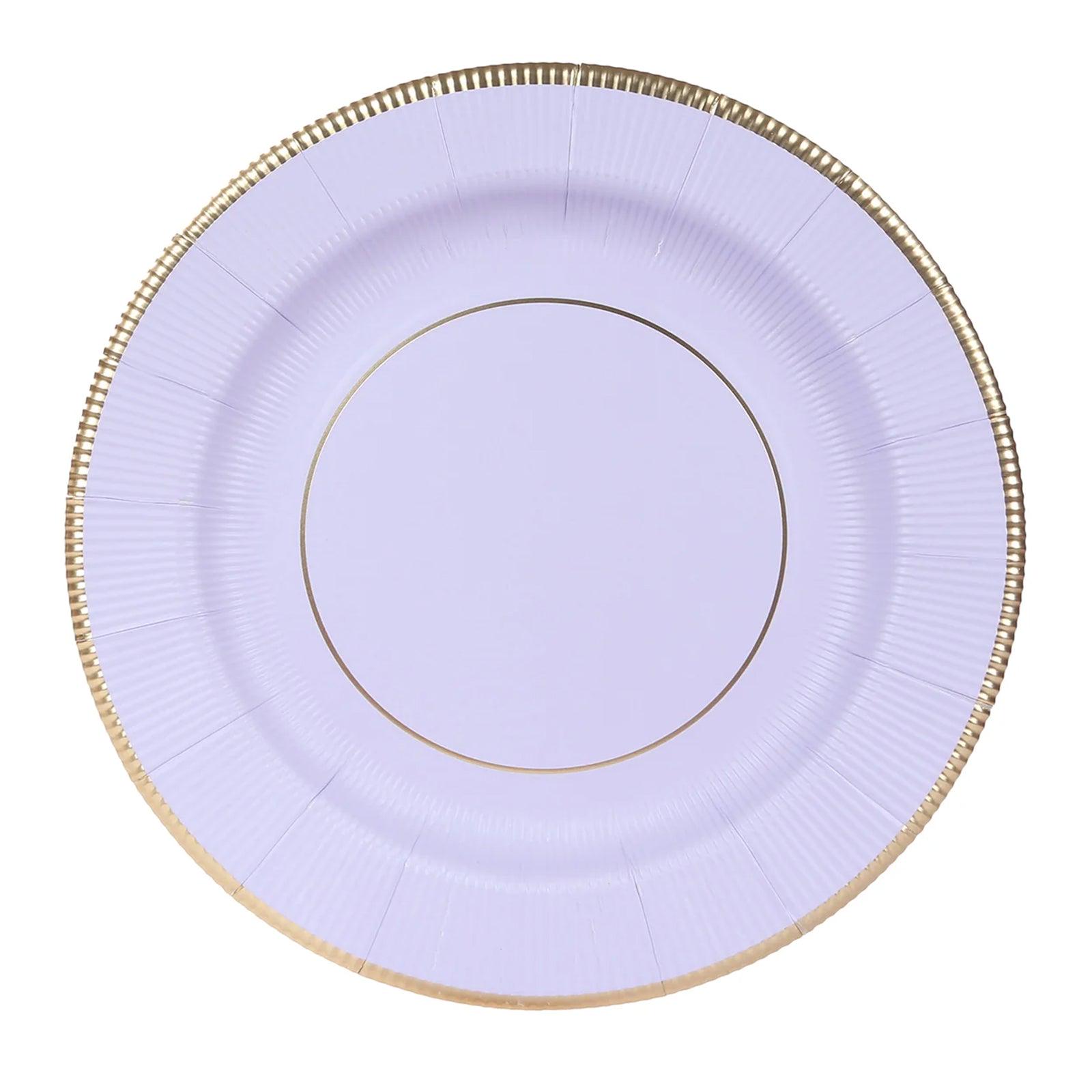 Lavender Charger Plate with Gold Rim - Image 3