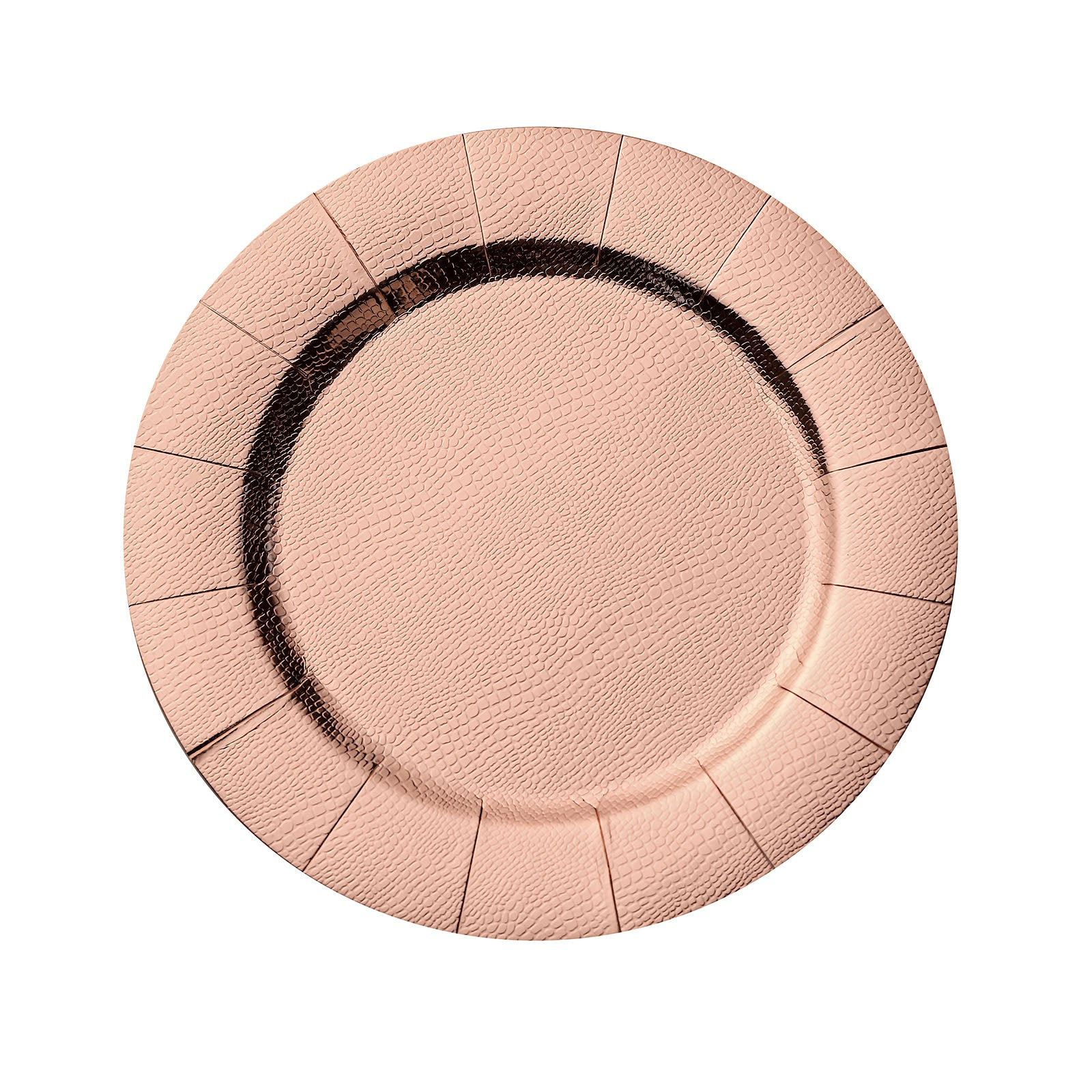 Blush Pink Textured Charger Plate, - Image 3