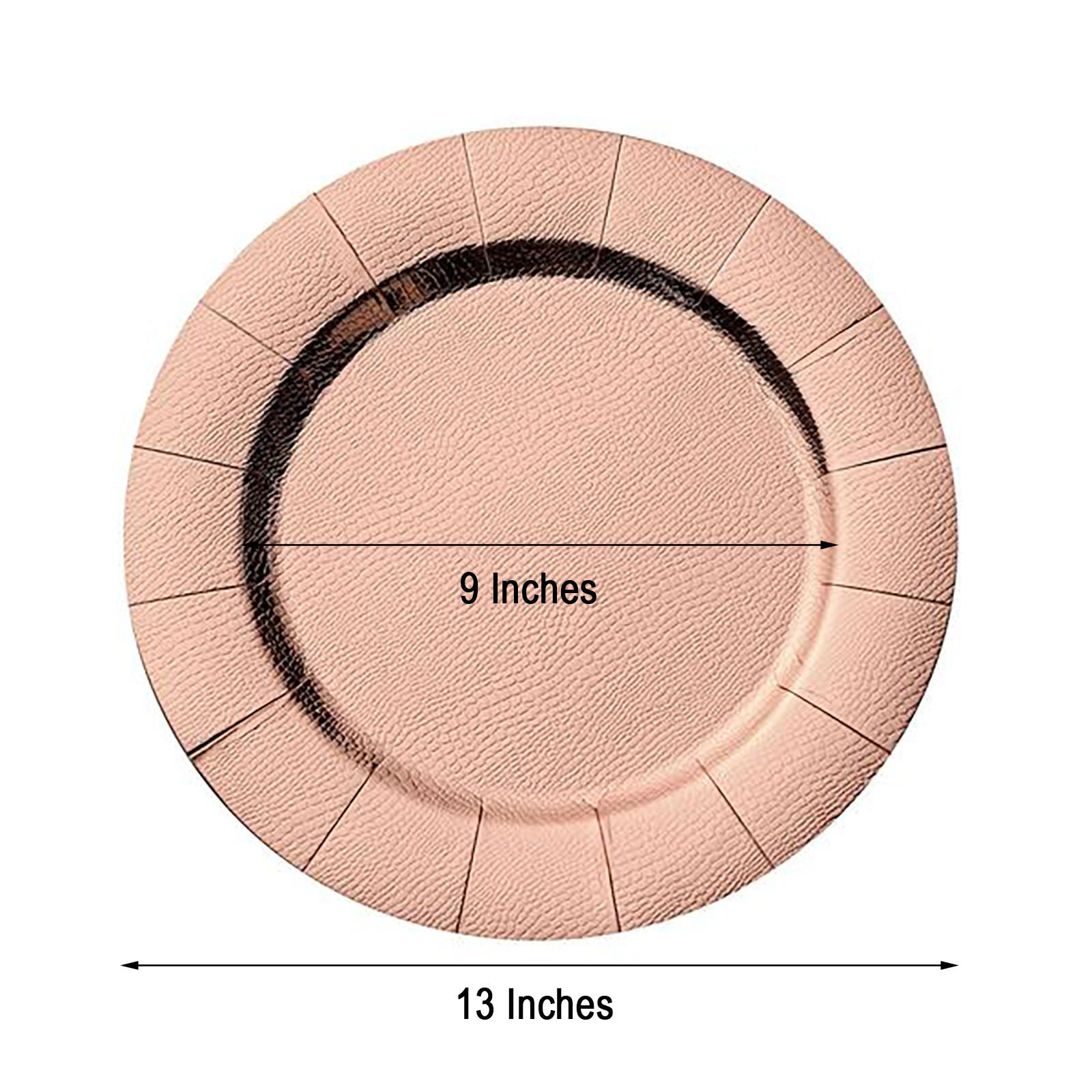 Blush Pink Textured Charger Plate, - Image 2