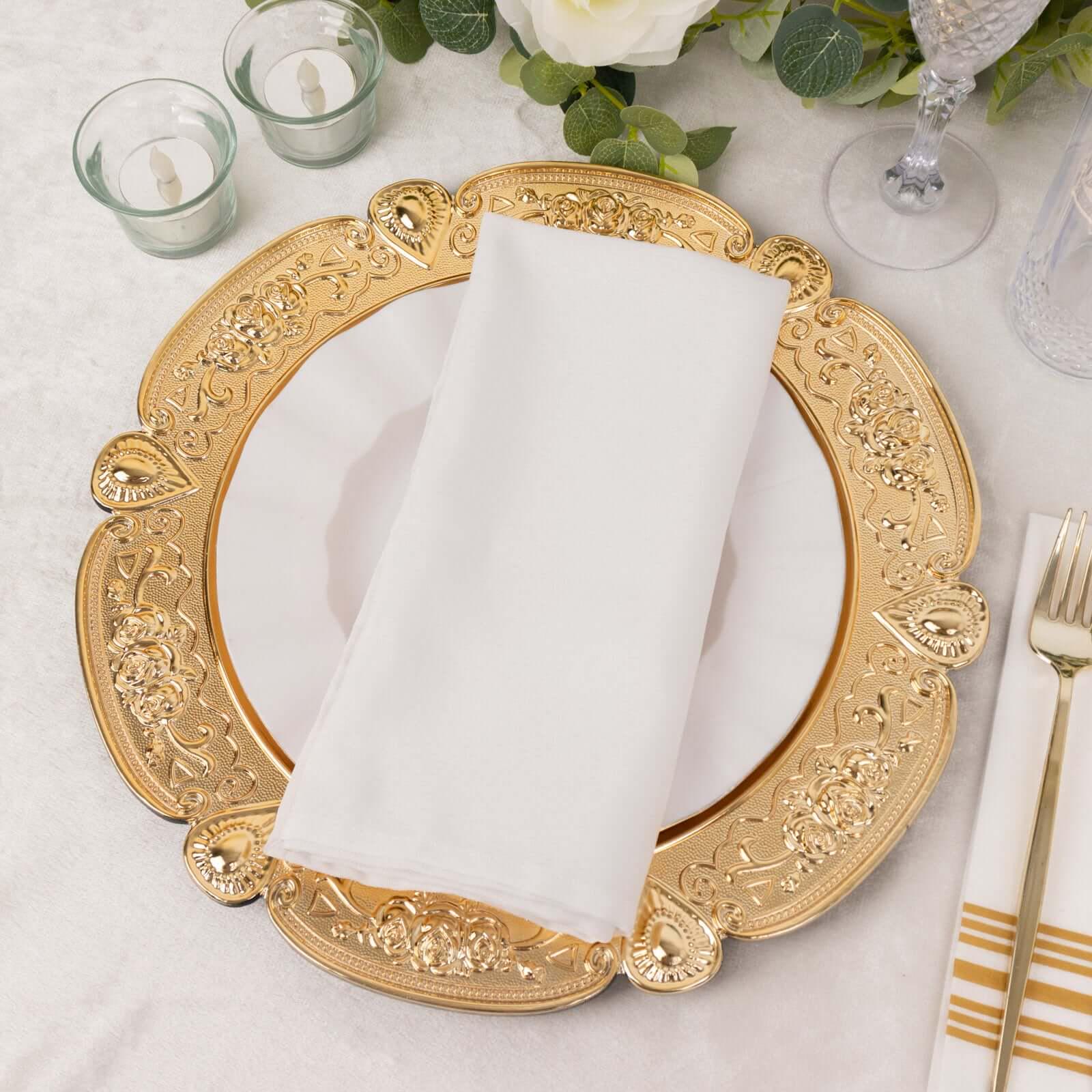 Ornate Gold Embossed Charger Plate