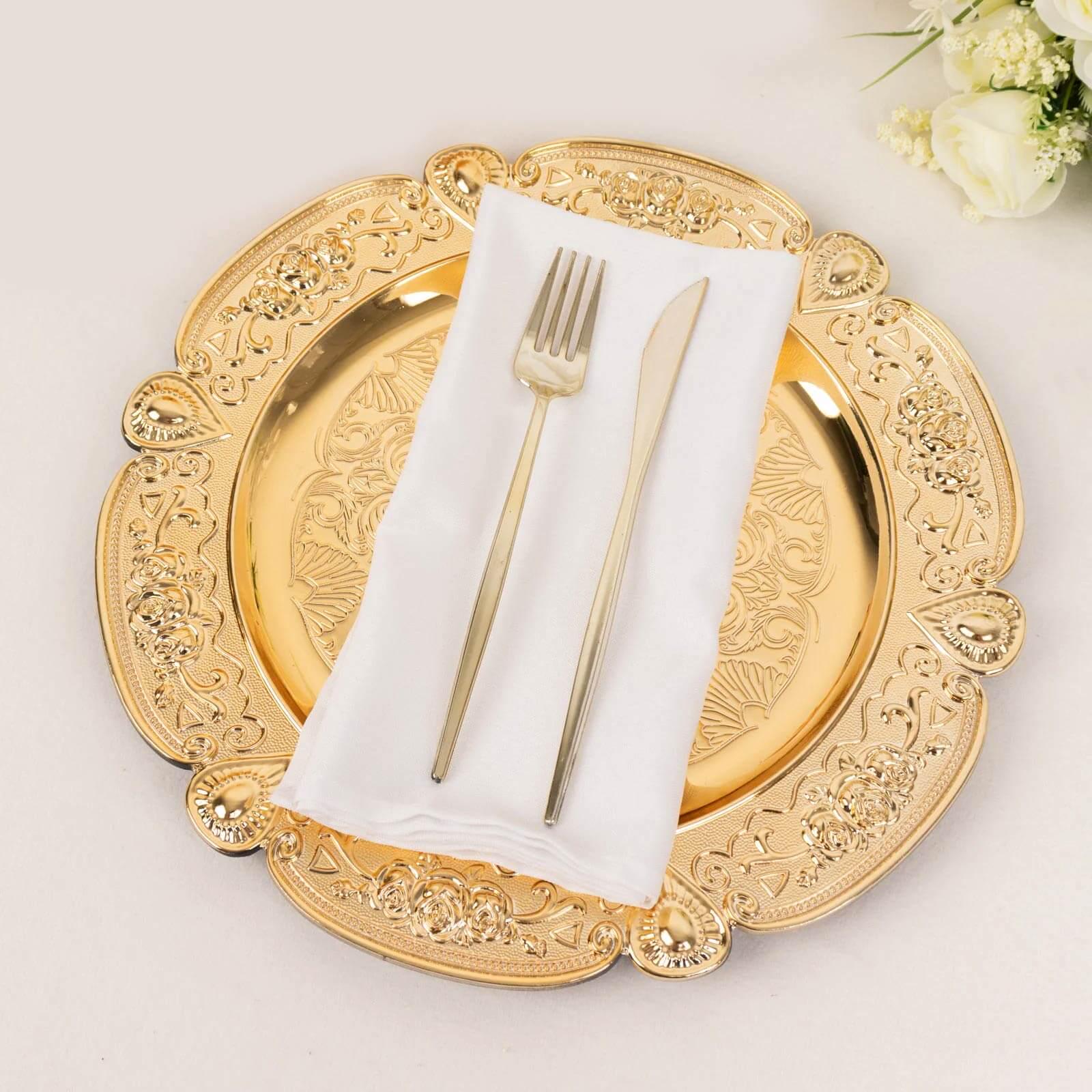 Ornate Gold Embossed Charger Plate - Image 4