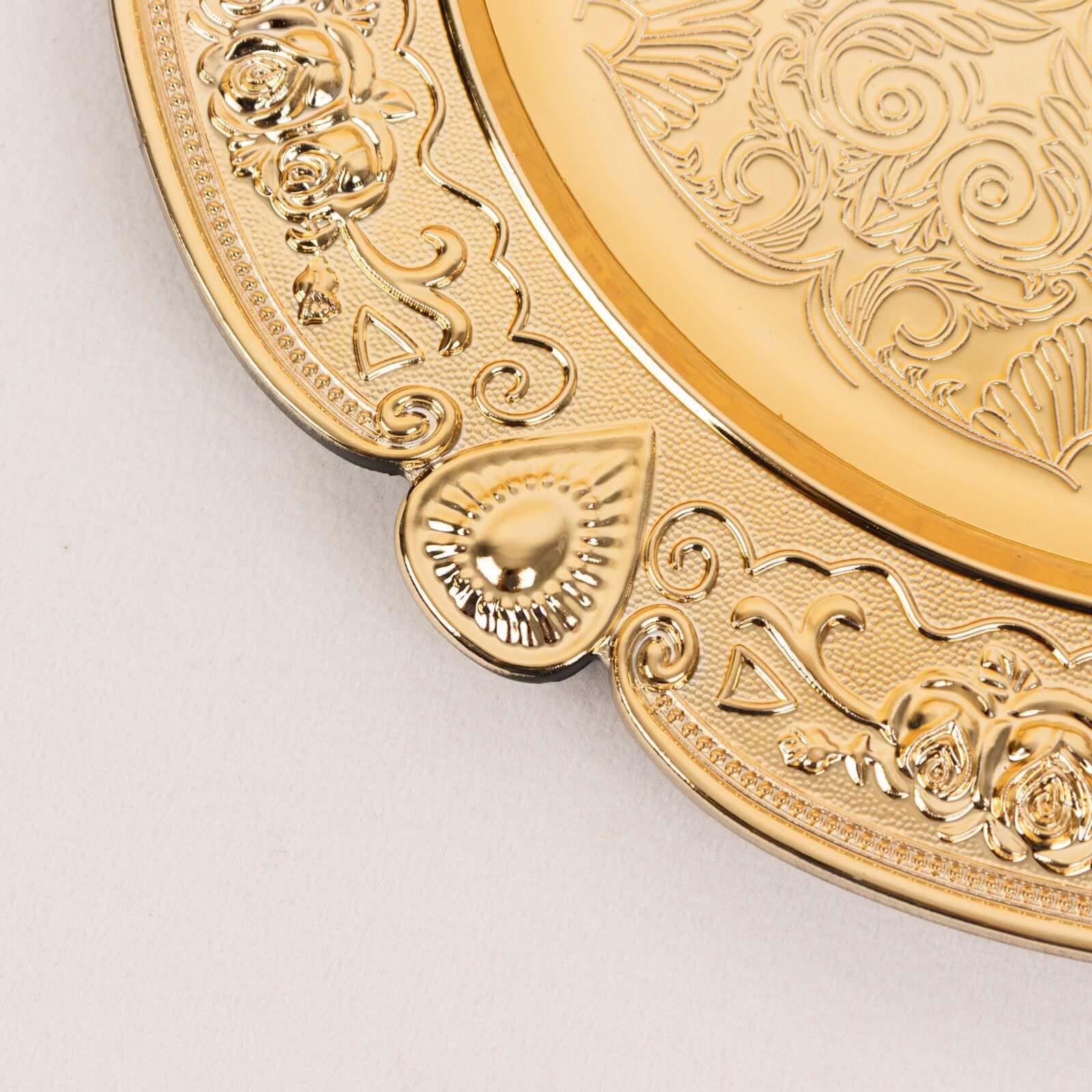 Ornate Gold Embossed Charger Plate - Image 5