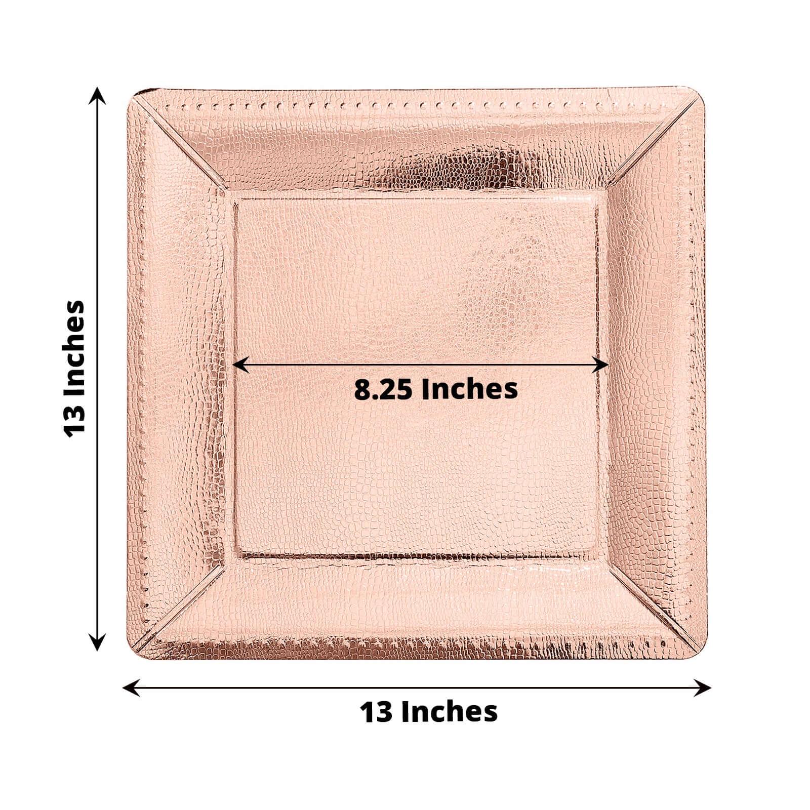 Rose Gold Square Charger Plate - Image 2