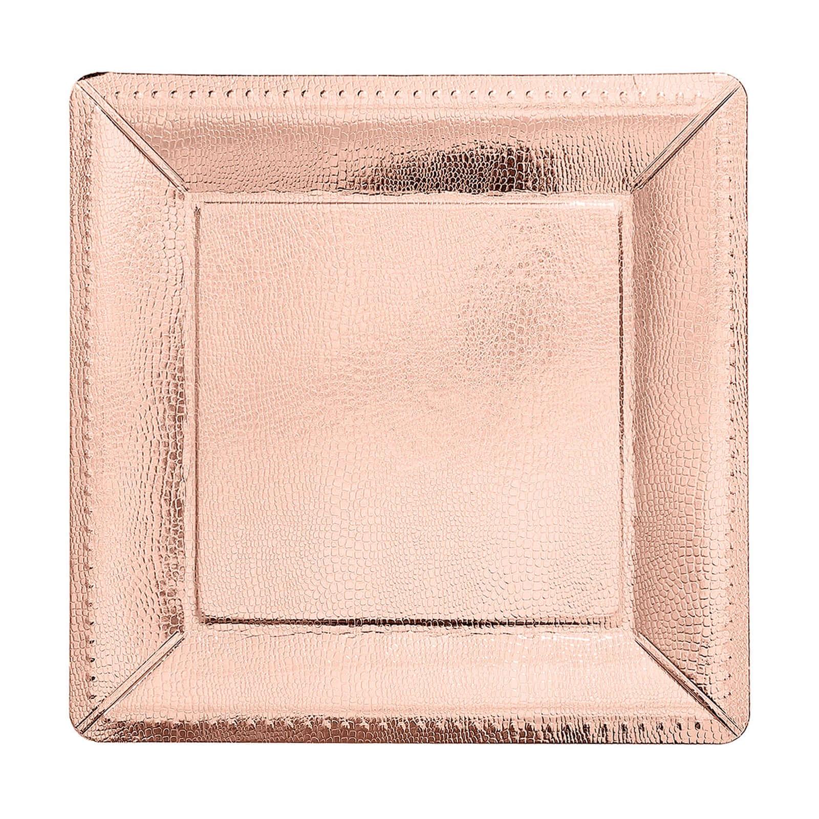 Rose Gold Square Charger Plate - Image 4