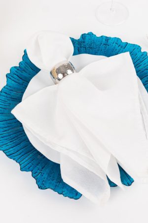 Ocean Blue Scalloped Charger Plate