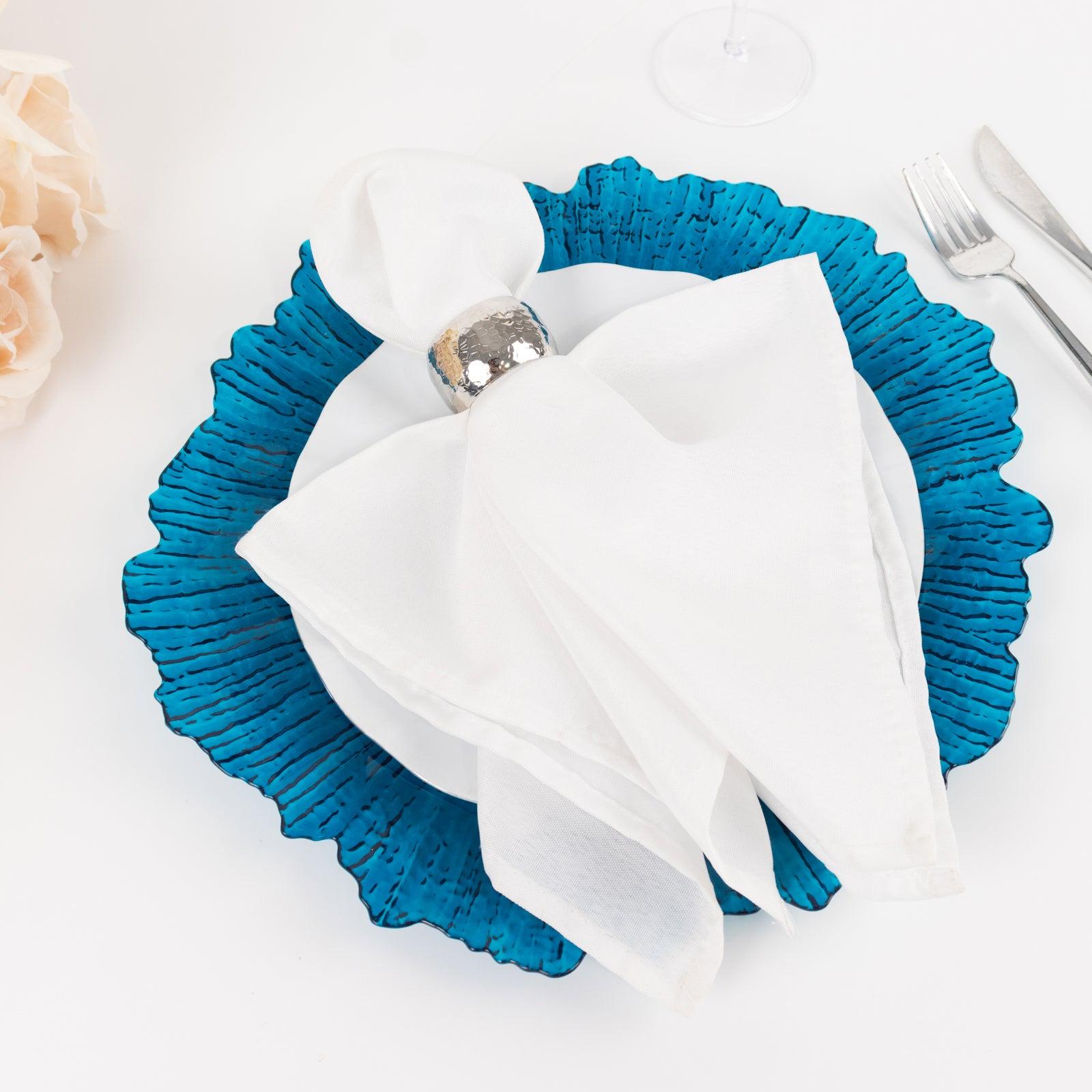 Ocean Blue Scalloped Charger Plate