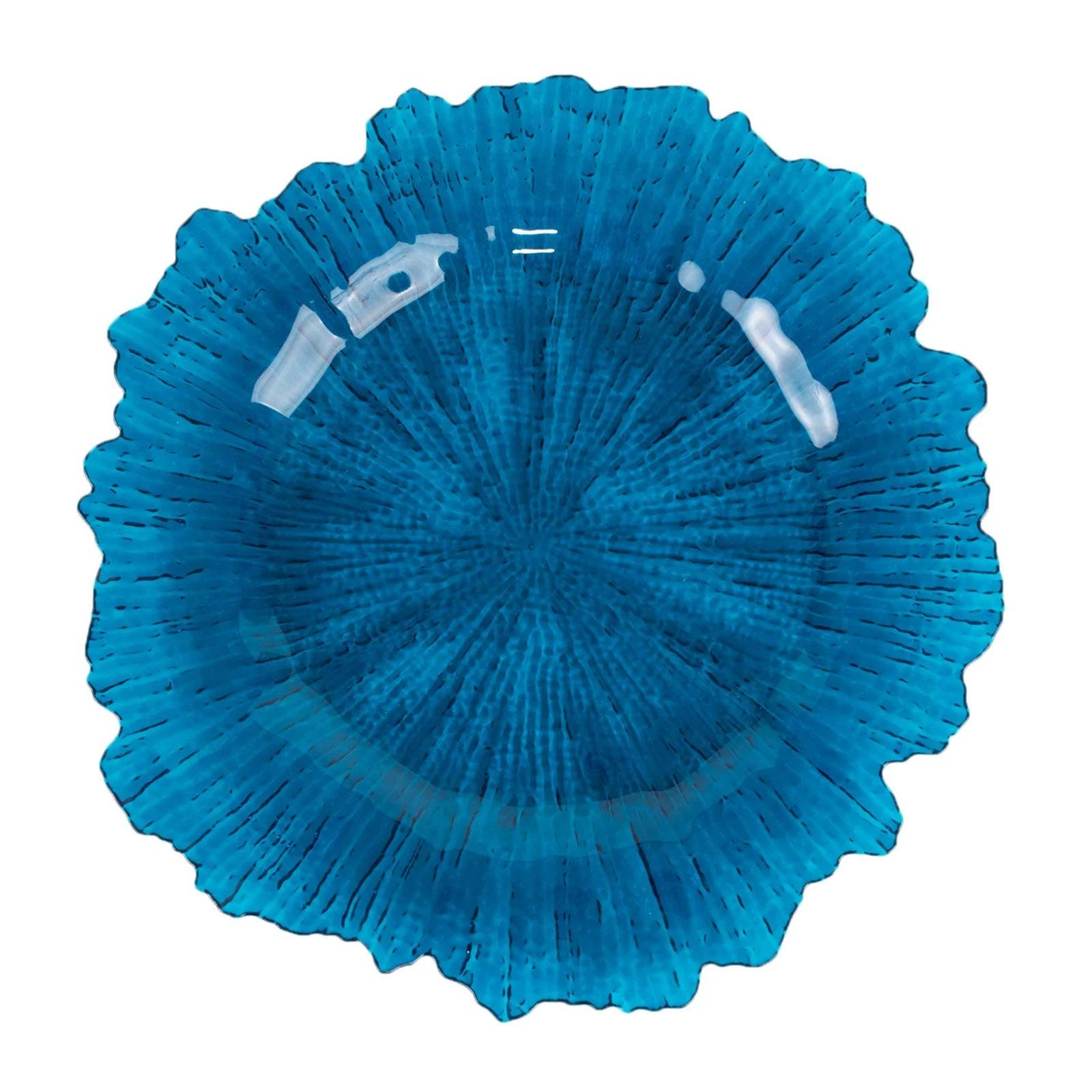 Ocean Blue Scalloped Charger Plate - Image 3