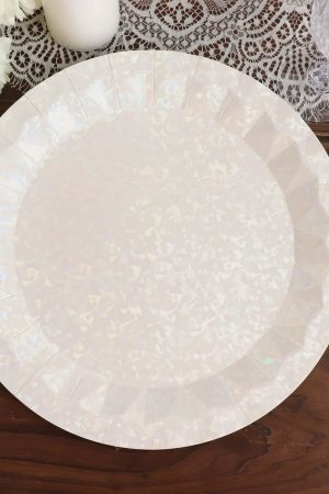 Iridescent Round Charger Plate