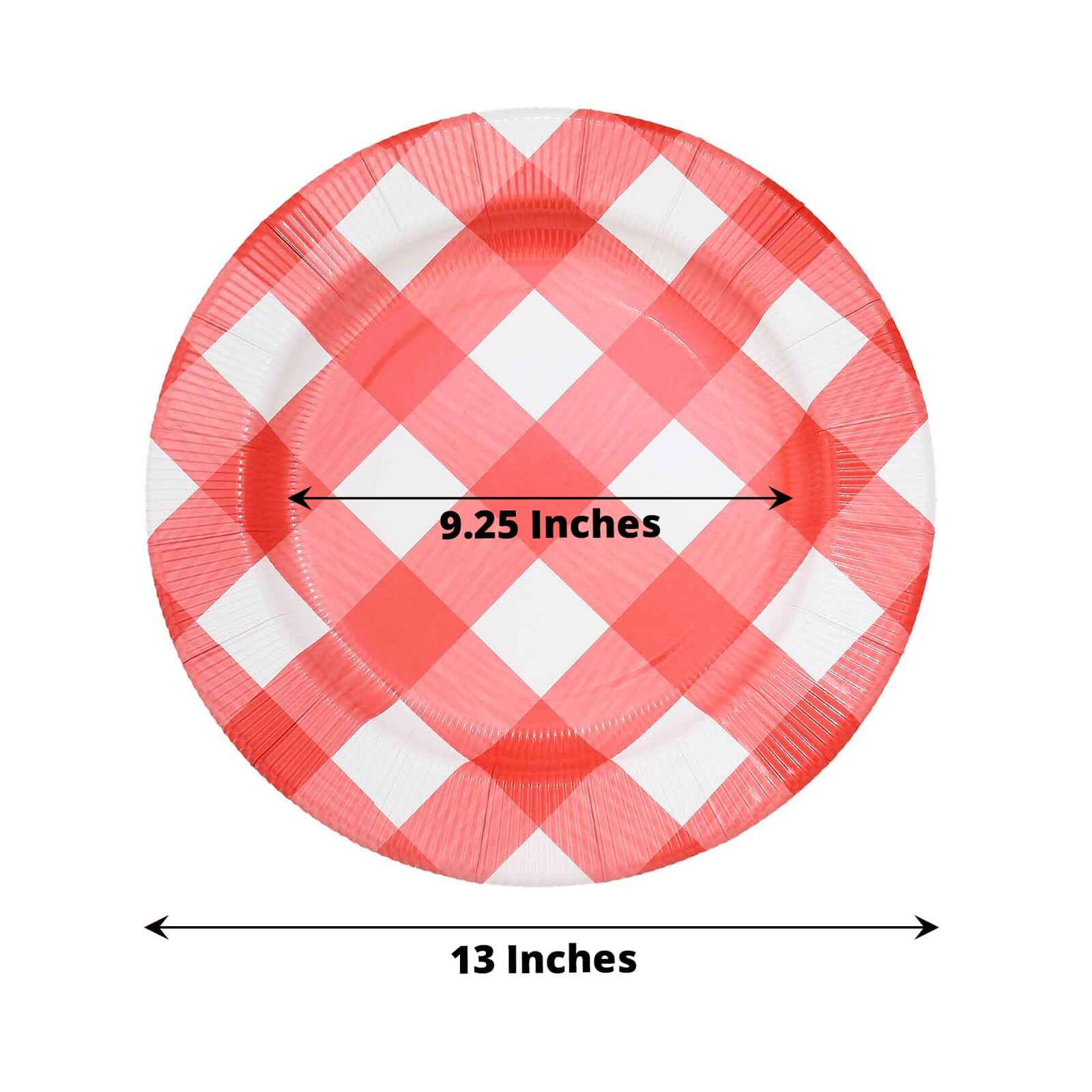 Red and White Plaid Charger Plate - Image 2