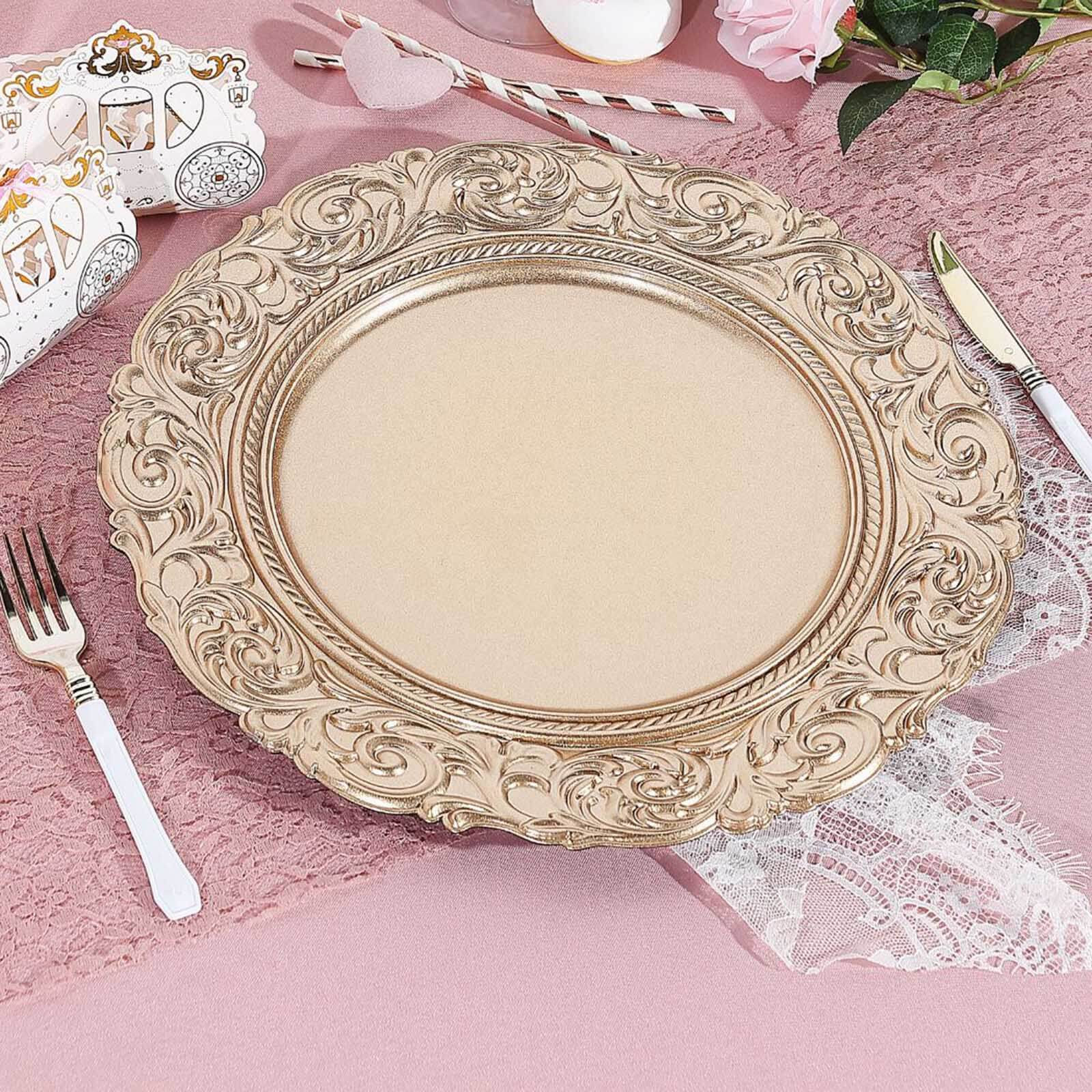 Champagne Ornate Charger Plate - Image 4