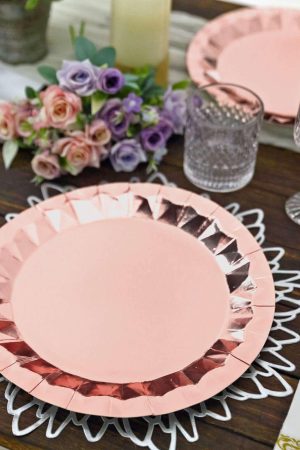 Blush Pink Faceted Charger Plate