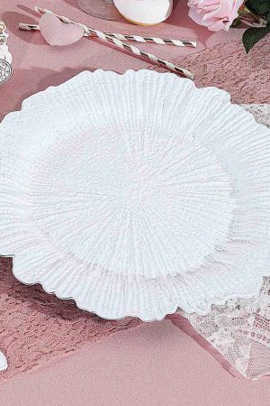Clear Scalloped Charger Plate
