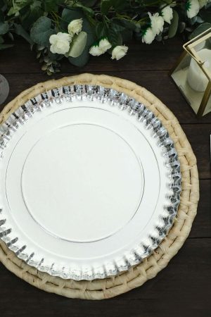 Silver Scalloped Charger Plate
