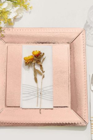 Rose Gold Square Charger Plate