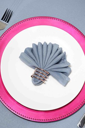 Fuchsia Beaded Rim Charger Plate