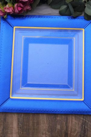 Cobalt Blue Square Charger Plate