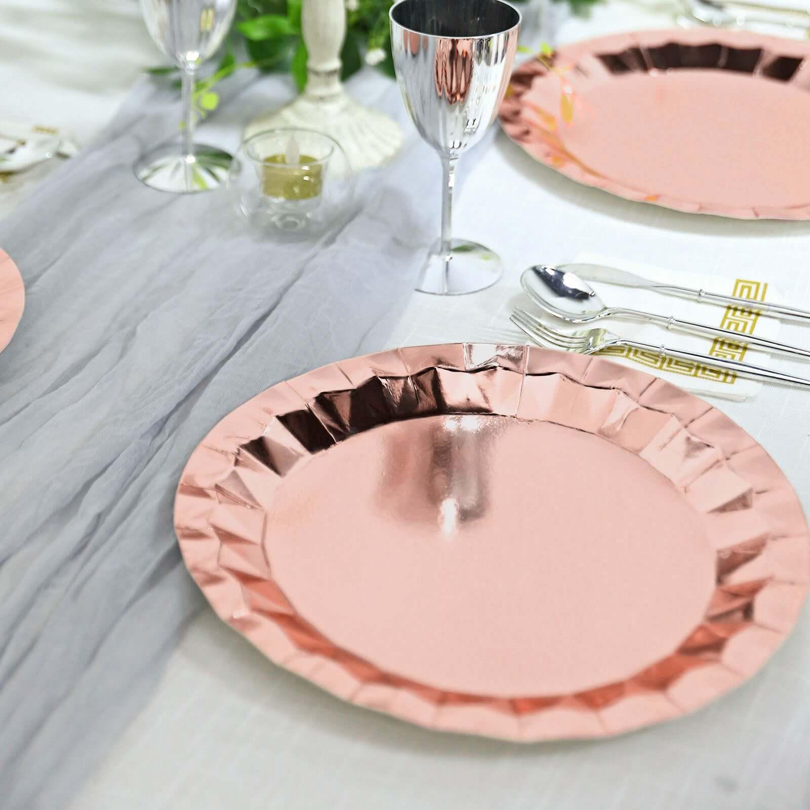 Blush Pink Faceted Charger Plate - Image 4
