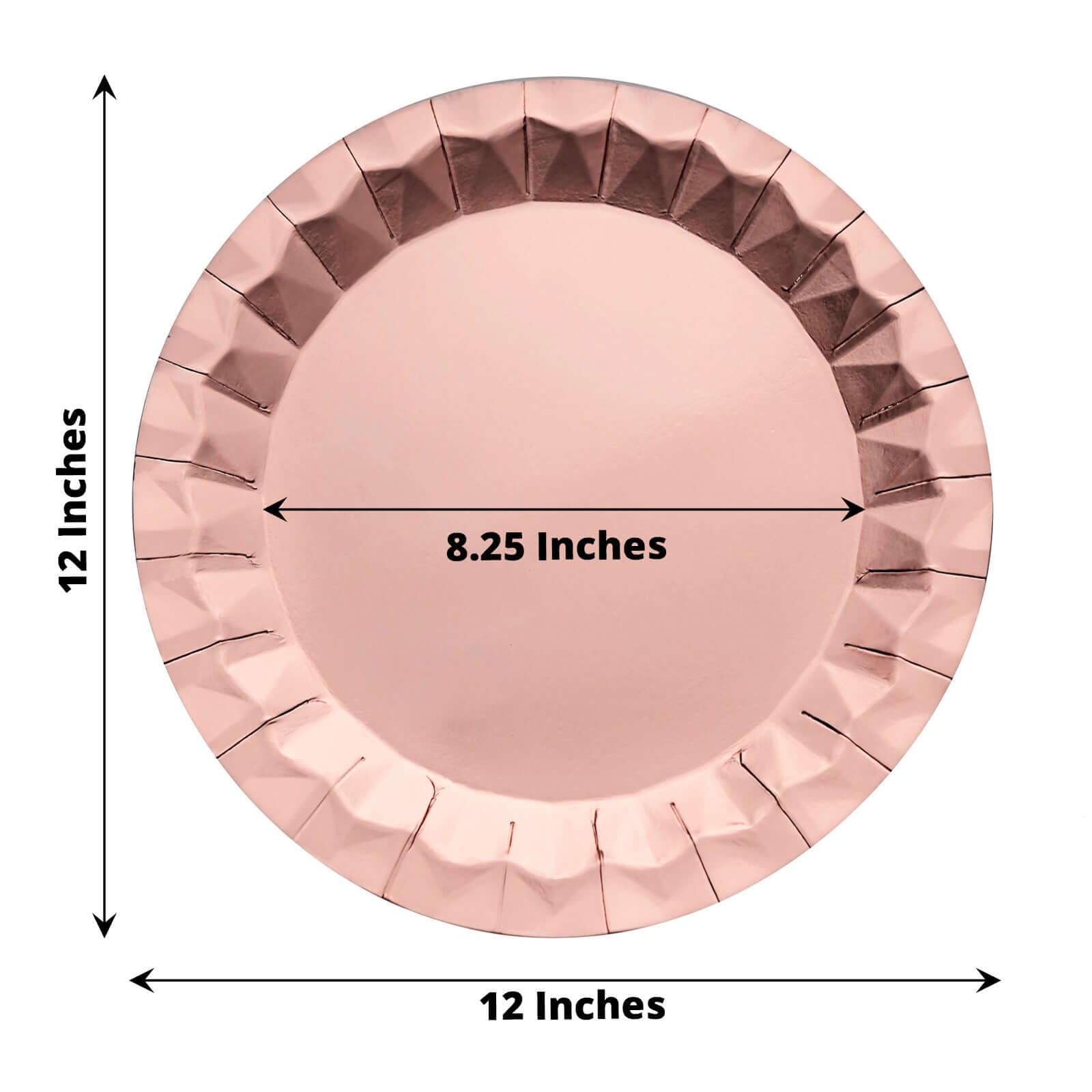 Blush Pink Faceted Charger Plate - Image 2