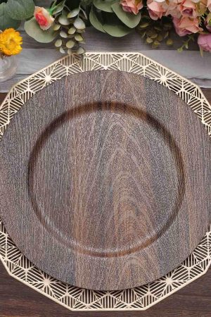 Natural Wood Grain Charger Plate