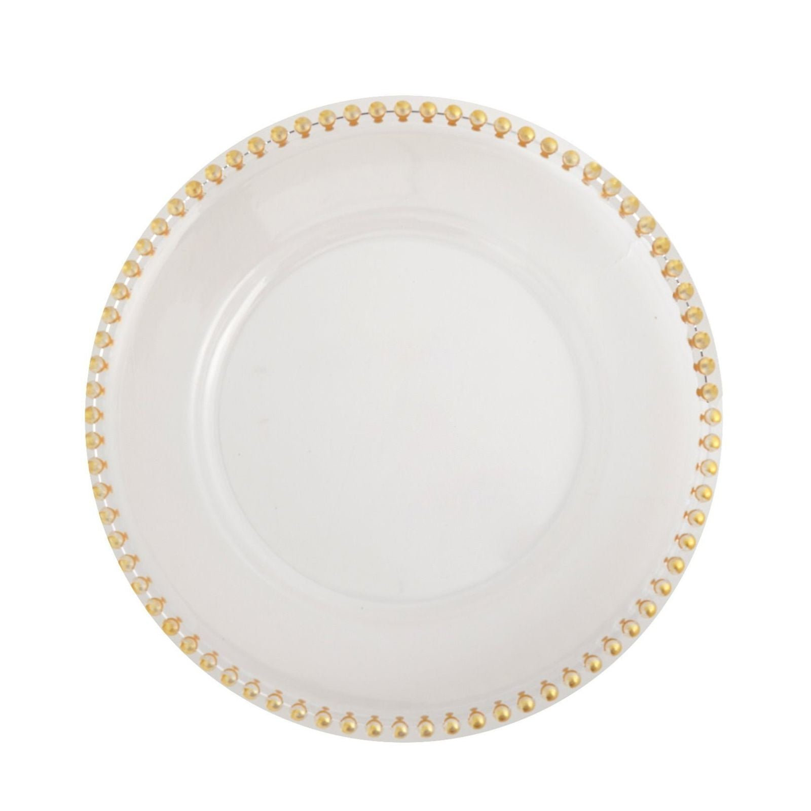 Clear Beaded Rim Charger Plate - Image 3